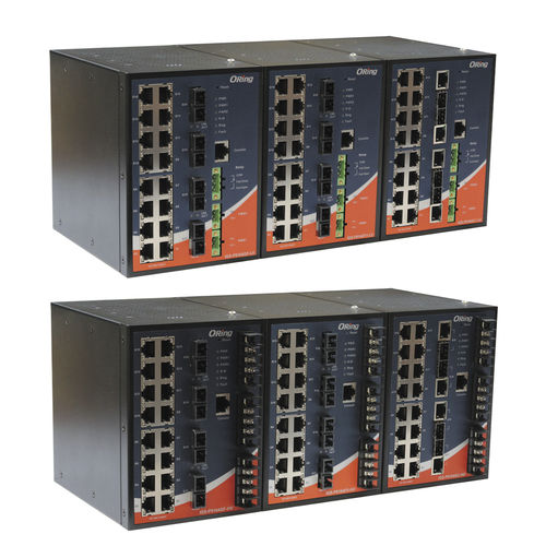 Управляемый коммутатор Ethernet - IGS-P9164 series - Oring Industrial Networking Corp. - 20 портов / гигабит / на DIN-рейке