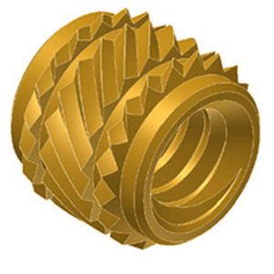Резьбовая вставка - MINI-TECH® - PSM International - из латуни / круглая / для пластмассы