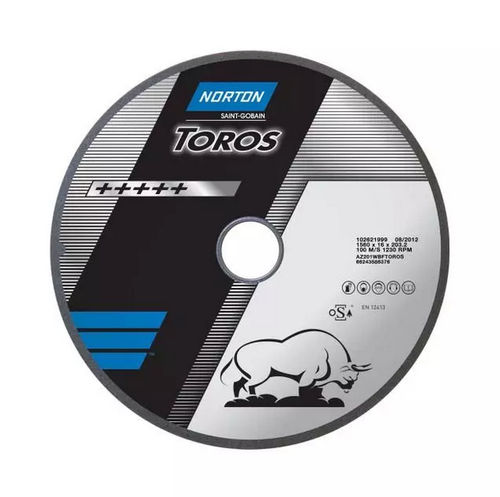 Режущий круг для цветных металлов - TOROS LAB LINE - Norton Abrasives - для стали / из оксида алюминия / неусиленный