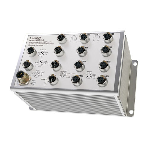 Управляемый коммутатор Ethernet - IPES-5408S series - Lantech Communications Europe GmbH - 12 портов / гигабит / на DIN-рейке
