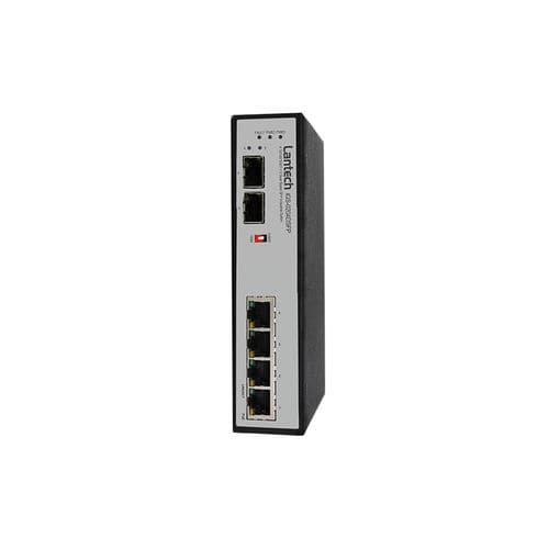 Неуправляемый коммутатор Ethernet - IGS-0204DSFP - Lantech Communications Europe GmbH - 6 портов / на DIN-рейке / настенный