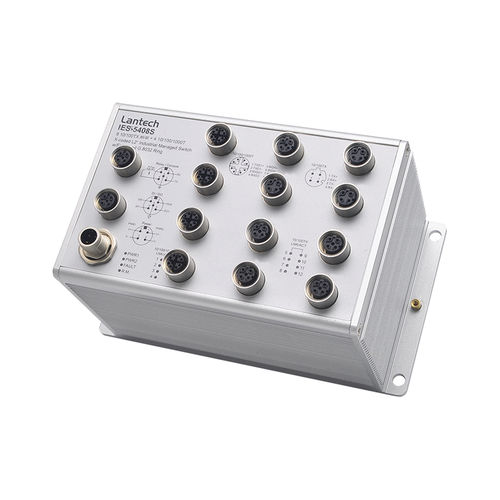 Управляемый коммутатор Ethernet - IES-5408S series - Lantech Communications Europe GmbH - 12 портов / гигабит / на DIN-рейке