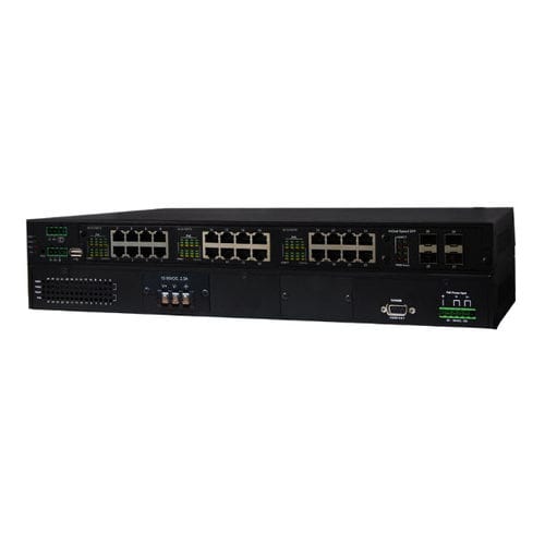 Управляемый коммутатор Ethernet - IPES-3424DSFP-2P-PT series - Lantech Communications Europe GmbH - 28 портов / гигабит / на DIN-рейке