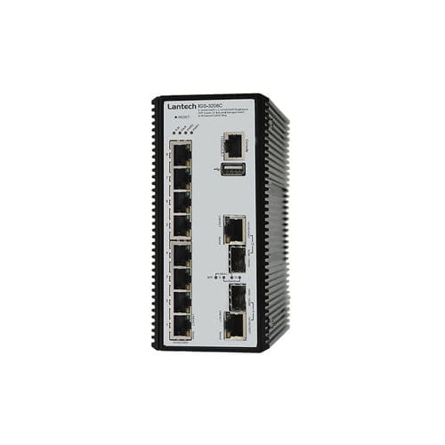 Управляемый коммутатор Ethernet - IGS-3208C series - Lantech Communications Europe GmbH - 10 портов / гигабит / на DIN-рейке