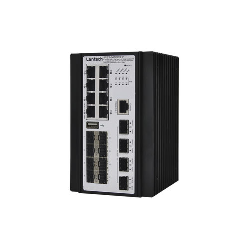 Управляемый коммутатор Ethernet - IPGS-6488XSFP series - Lantech Communications Europe GmbH - 20 портов / гигабит / на DIN-рейке
