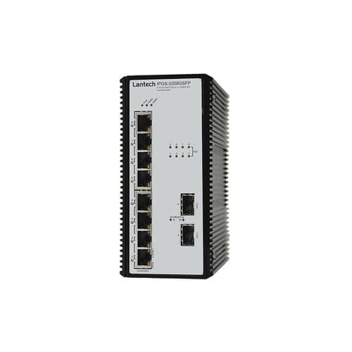 Неуправляемый коммутатор Ethernet - IPGS-0208GSFP series - Lantech Communications Europe GmbH - 10 портов / гигабит / на DIN-рейке