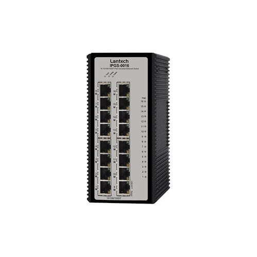 Неуправляемый коммутатор Ethernet - IPGS-0016 series - Lantech Communications Europe GmbH - 16 портов / беспроводной / на DIN-рейке