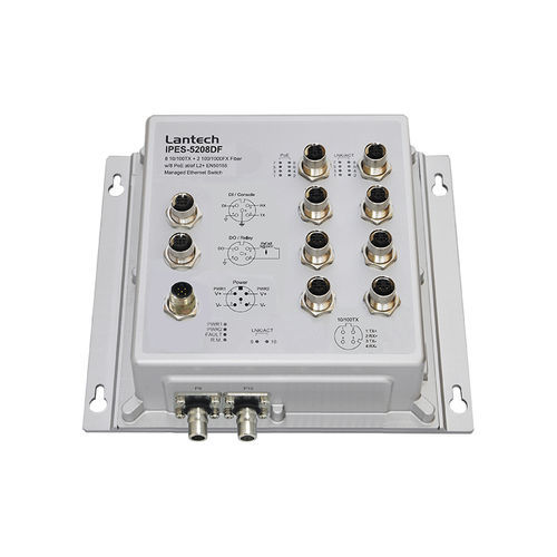 Управляемый коммутатор Ethernet - I(P)ES-5208DF - Lantech Communications Europe GmbH - 10 портов / PoE / EN50155