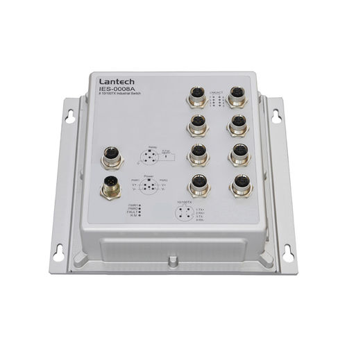 Неуправляемый коммутатор Ethernet - IES-0008A series - Lantech Communications Europe GmbH - 8 портов / на DIN-рейке / настенный