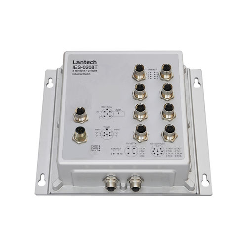 Неуправляемый коммутатор Ethernet - IES-0208T series - Lantech Communications Europe GmbH - 10 портов / гигабит / на DIN-рейке