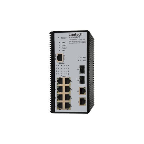 Управляемый коммутатор Ethernet - IES-5408DFT series - Lantech Communications Europe GmbH - 12 портов / гигабит / уровня 2