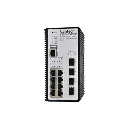 Управляемый коммутатор Ethernet - IGS-5408GSFP series - Lantech Communications Europe GmbH - 12 портов / Gigabit Ethernet / уровня 2