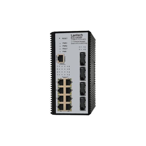 Управляемый коммутатор Ethernet - IGS-5408DFT-PT series - Lantech Communications Europe GmbH - 12 портов / 10/100BaseT(X) / гигабит