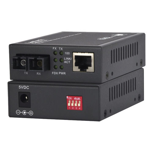 Преобразователь среда - CM-011A series - Lantech Communications Europe GmbH - Ethernet / оптического волокна / монтированный в стойку