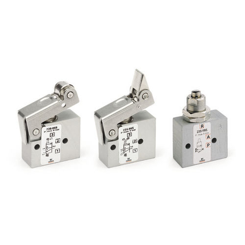 Миниатюрный пневматический распределитель - 2 series - CAMOZZI AUTOMATION - с заслонкой / с механическим управлением / 3/2 каналов