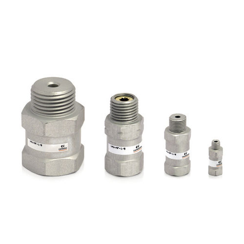Шариковый предохранительный клапан - VNV series - CAMOZZI AUTOMATION - наружная резьба-внутренняя резьба / для остановки / из алюминия