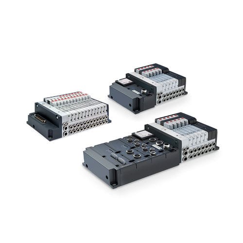 Распределительный блок с выдвижным ящиком - D series  - CAMOZZI AUTOMATION - с электрическим управлением / 3/2 каналов / 5/2 канала