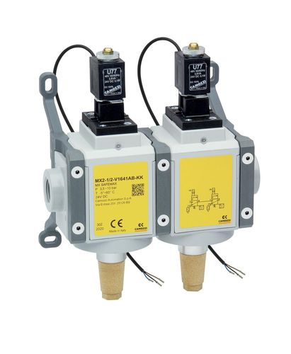 Предохранительный клапан для сжатого воздуха - MX SAFEMAX - CAMOZZI AUTOMATION - из алюминия / для главной линии / компактный