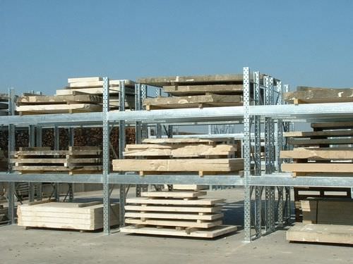 Стеллаж для наружного применения - 800 - 4 000 kg - duwic - для высоких нагрузок / с поддоном / для крупногабаритных продуктов
