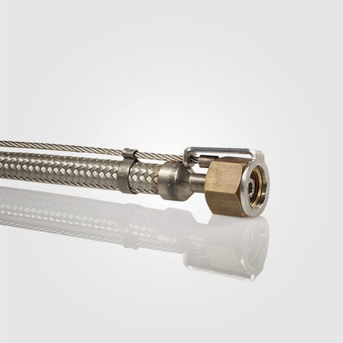 Гибкий шланг для газа - Type SS-DB - Polyfluor Plastics bv - гелиевый / из нержавеющей стали / высокое давление