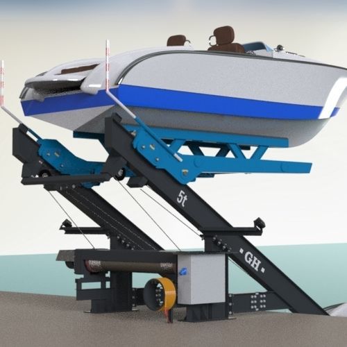 Система спуска на воду для катера - GH Cranes & Components