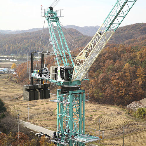 Фиксированный башенный кран - ED580L-24 - Everdigm - с подъемной стрелой / башенный / для подъема