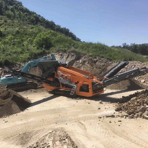 Скальпирующий грохот для переработки - RSS514 - Rockster Austria International GmbH - мобильный / для сыпучих материалов / двухуровневый