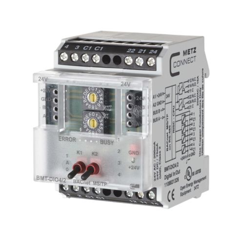 Цифровой модуль входа/выхода - BMT-DIO4/2 BACnet MS/TP - METZ CONNECT - BACnet / с релейным выходом / 4 цифровых входа