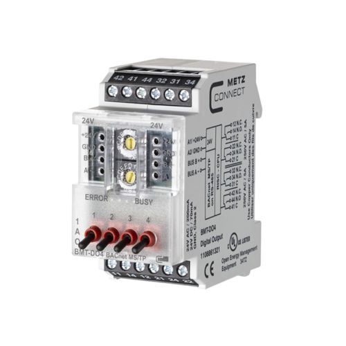 Цифровой модуль входа/выхода - BMT-DO4 BACnet MS/TP - METZ CONNECT - BACnet / 4 цифровых выхода / на DIN-рейке