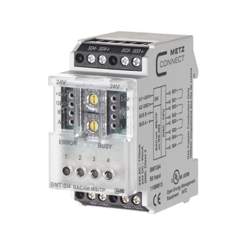Цифровой модуль входа/выхода - BMT-SI4 BACnet MS/TP - METZ CONNECT - BACnet / 4 аналоговых входа / на DIN-рейке