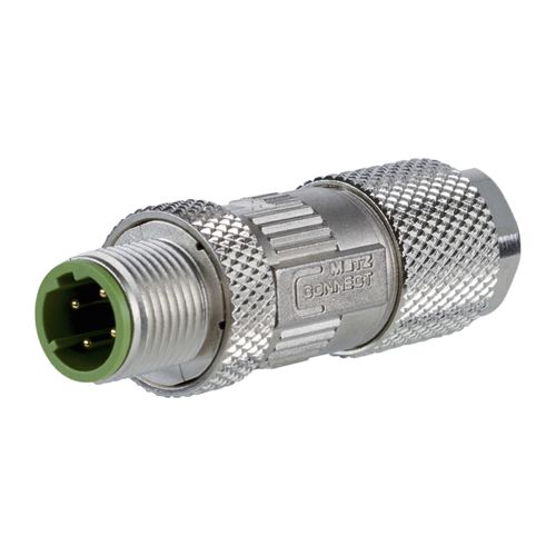 Соединитель для передачи данных -  MNF891A115 - METZ CONNECT - M12 с D-кодом / из литого под давлением цинка / для применения в железнодорожной отрасли