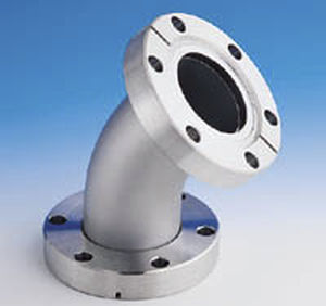 Пневматический фитинг - MDC vacuum products - с фланцем / изогнутый / из нержавеющей стали