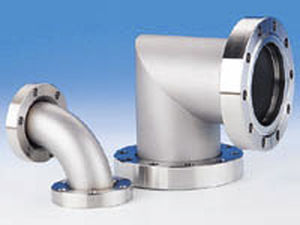 Пневматический фитинг - MDC vacuum products - с фланцем / изогнутый / из нержавеющей стали