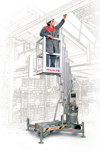 Самоходный подъемник с вертикальной мачтой - ZP 150 - Faraone Industrie Spa - электрический / для использования в помещениях / для открытого пространства