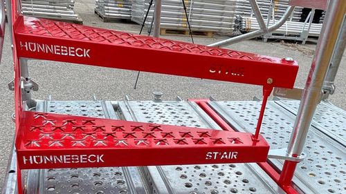 Лестница для наружного применения - ST'AIR - Hünnebeck GmbH - из стали / для зданий из сборных элементов