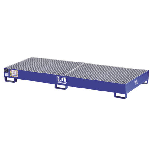 Поддон для удержания протечек для контейнера IBC - 8070V2C - BUTTI - для бочек / из стали / с оцинкованной решеткой