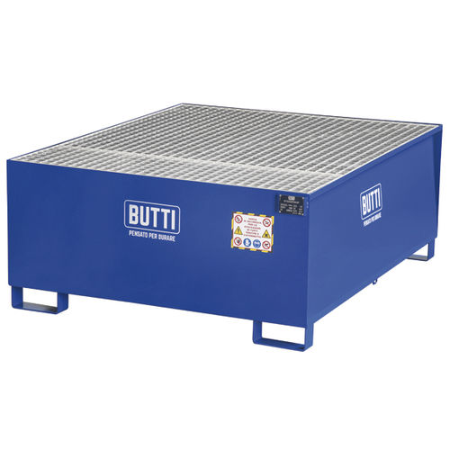 Поддон для удержания протечек для контейнера IBC - 826STQ - BUTTI - из стали / с оцинкованной решеткой / со съемным решетчатым настилом