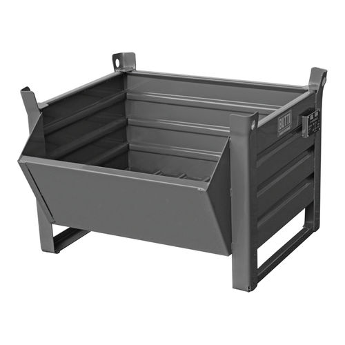 Складской лоток из металла - 622L - BUTTI - для хранения / штабелируемый / с передним открыванием