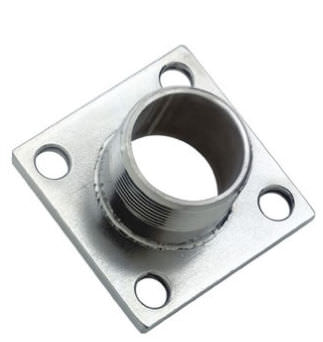Фланец для шланга - 524 series - Morsello Inox srl - из нержавеющей стали / квадратный