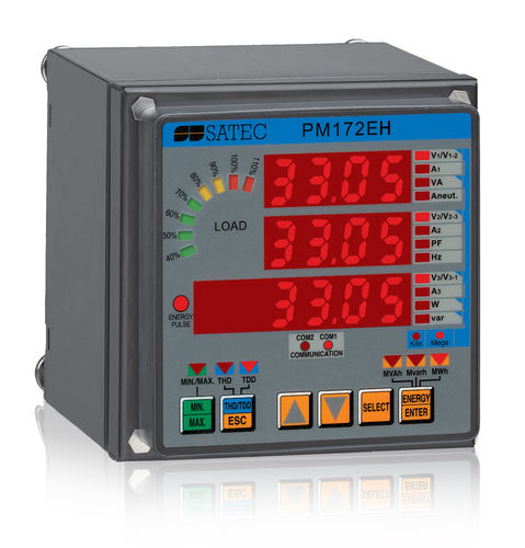 Трехфазовый Электрический счетчик электроэнергии - PM172EH - SATEC - для установки на панель / 50 Гц / цифровой