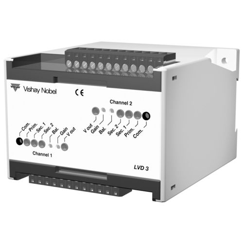 Формирователь сигнала на DIN-рейке - LVD 3 - Vishay Nobel Transducers - для преобразователя линейно-регулируемого дифференциального трансформатора