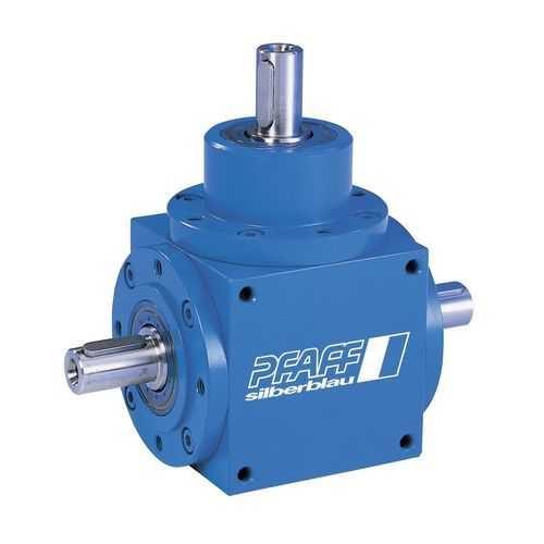 Редуктор с конической передачей - KV series - Pfaff Silberblau - с винтовой зубчатой передачей / ортогональный / со сплошным валом
