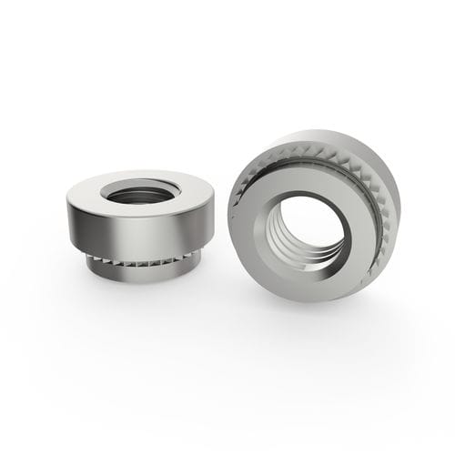 Гайка с тормозом - CL series - Specialinsert s.r.l. - цилиндрическая / обжимная / из стали
