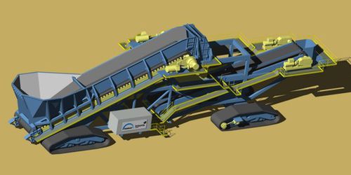 Камнедробилка с двумя зубчатыми барабанами - TMCs - TAKRAF - мобильная / гусеничная