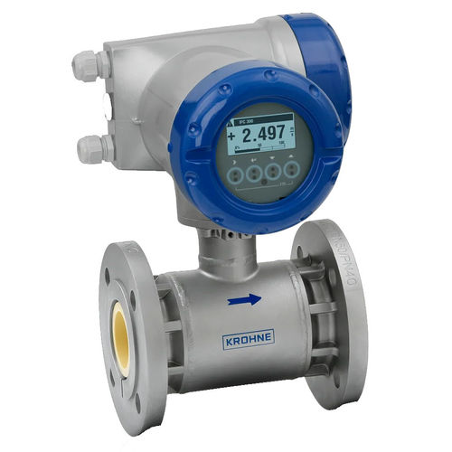 Электромагнитный расходомер - OPTIFLUX 7300 - KROHNE Messtechnik GmbH - объемный / для проводящей жидкости / для агрессивных жидкостей