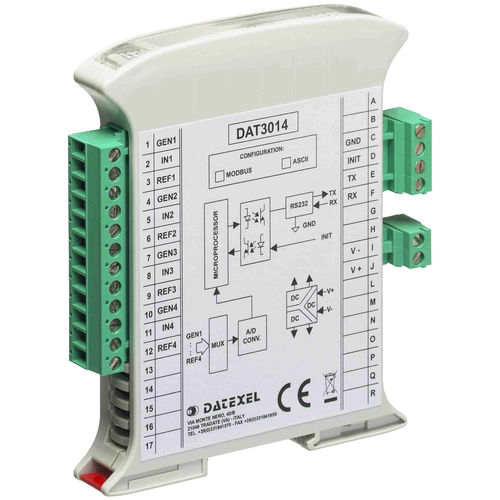 Аналоговый входной модуль - DAT3014 - DATEXEL SRL - ModBUS RTU / RS-485 / RS-232