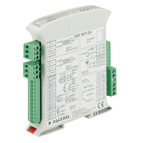 Многоканальный система сбора данных - DAT9011-DL - DATEXEL SRL - на DIN-рейке / ModBUS RTU - Slave / Ethernet