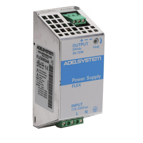 Источник электропитания на DIN-рейке - FLEX6024A - ADELSYSTEM - AC/DC / с одним выходом / стабилизированный