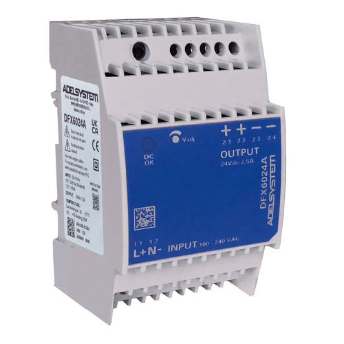 Источник электропитания на DIN-рейке - DFX6024A - ADELSYSTEM - 1U / AC/DC / с одним выходом
