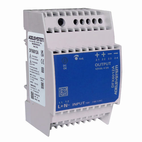 Источник электропитания на DIN-рейке - DFX6012A - ADELSYSTEM - 1U / AC/DC / с одним выходом